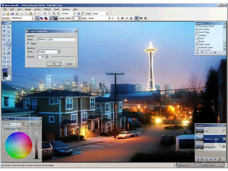 A getpaint.net képszerkesztő ingyenes - kepszerkeszto.com