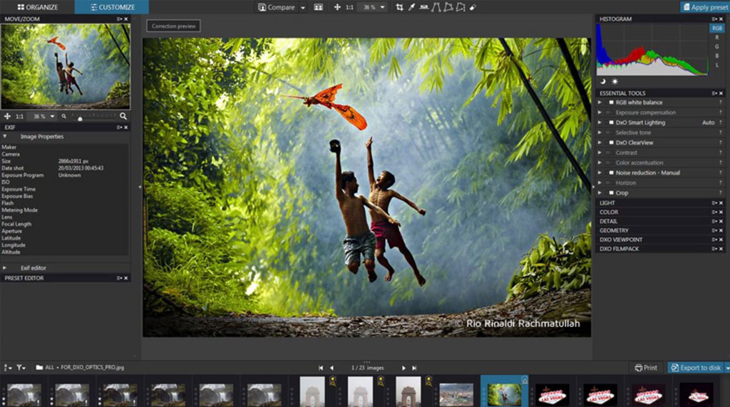 DxO Optics Pro profi képszerkesztő program - kepszerkeszto.com