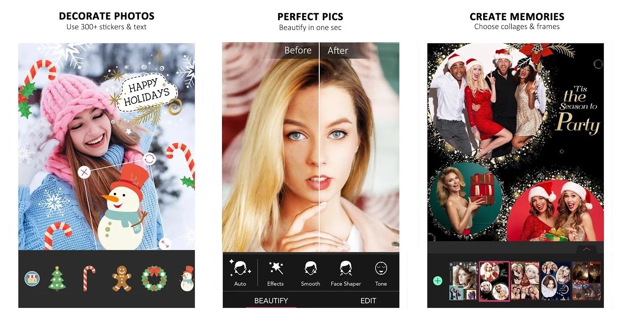 YouCam Perfect - A 7 legjobb karácsonyi képszerkesztő online