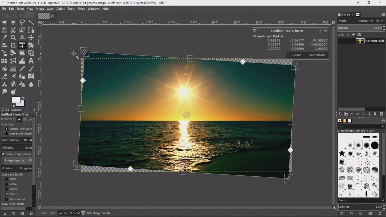 Gimp az egyik legnépszerűbb ingyenes képszerkesztő program
