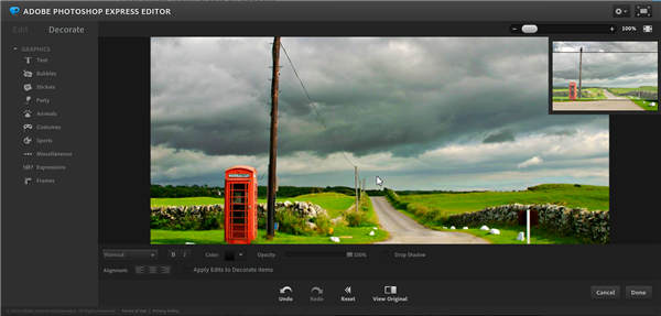 Photoshop Express - ingyenes képszerkesztő