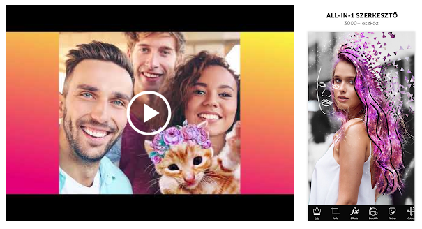 PicsArt Photo Editor Kollázs készítő képszerkesztő android rendszerre
